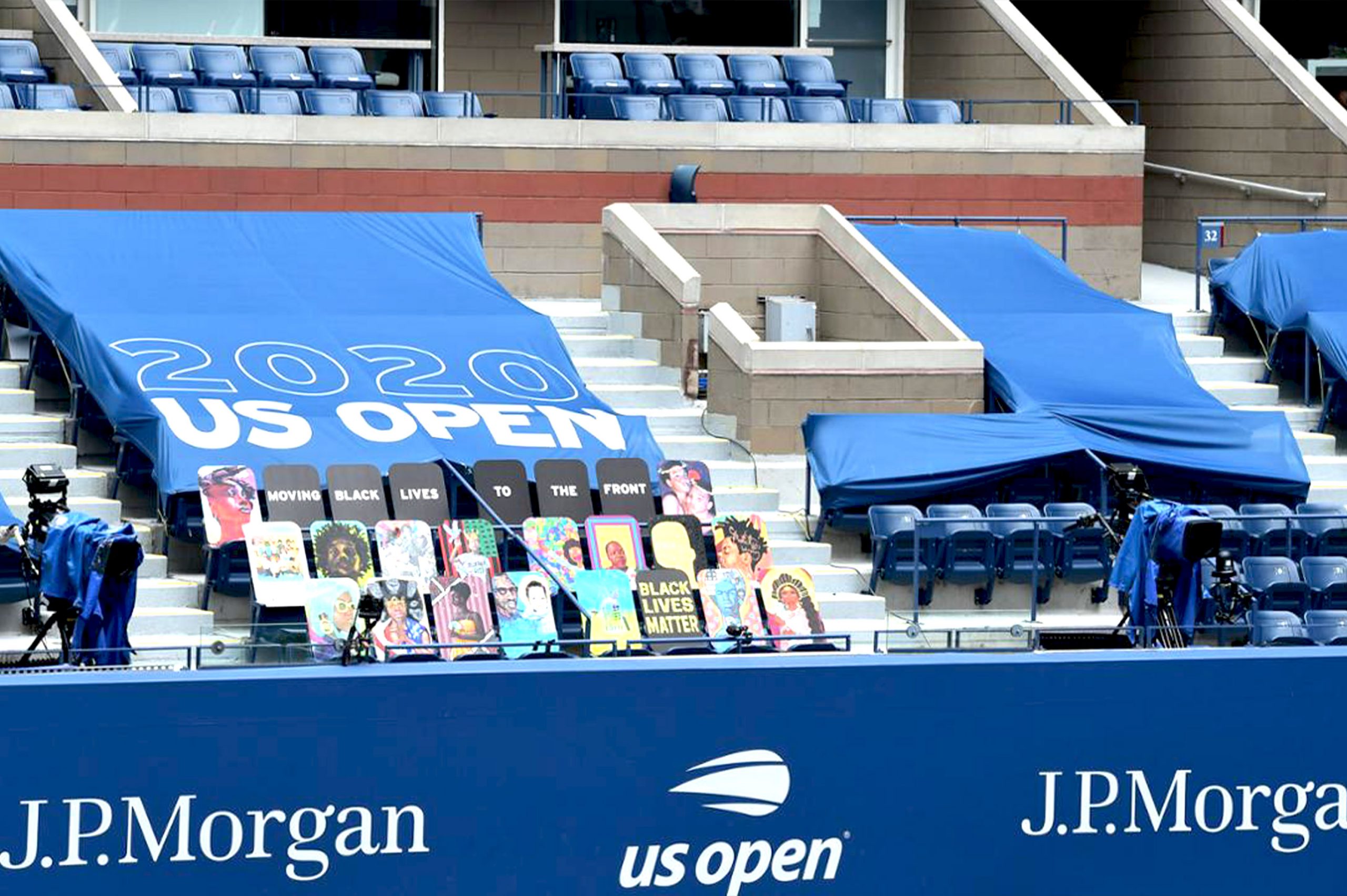 event graphics - US open visuals and fabrication