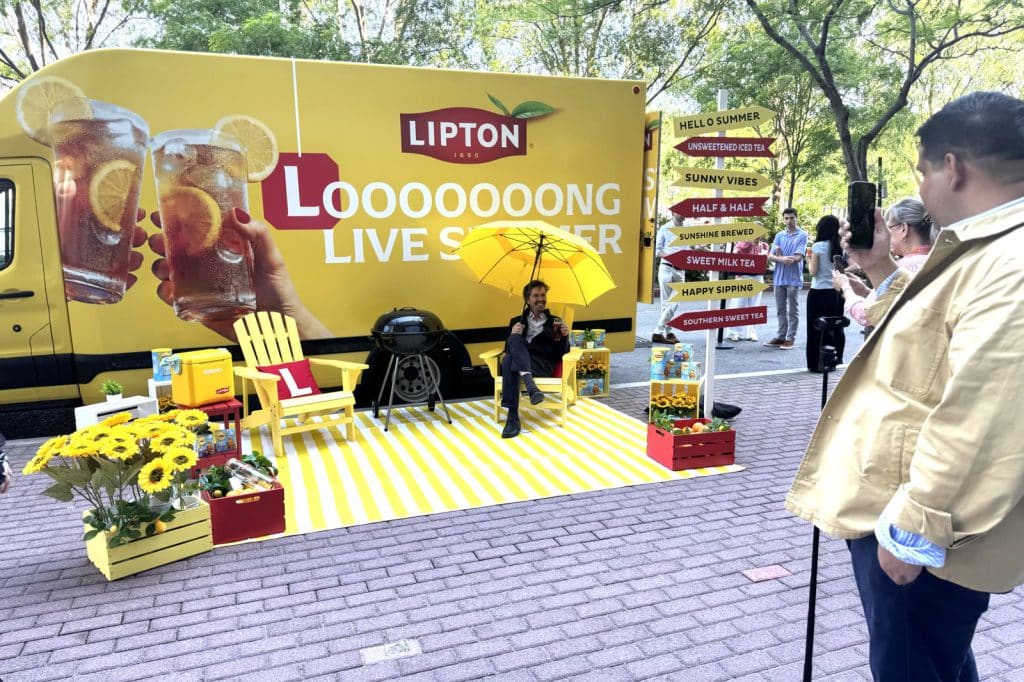 Lipton Looooong Live Summer branded truck and lounge activation in NYC