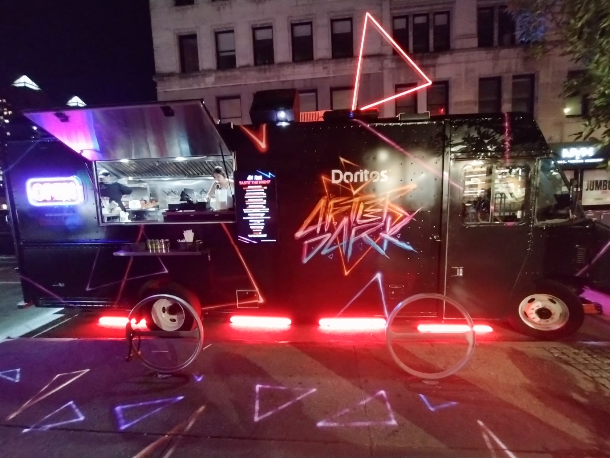 mobile pop-up food truck activation branded food truck Nvs visuals promo