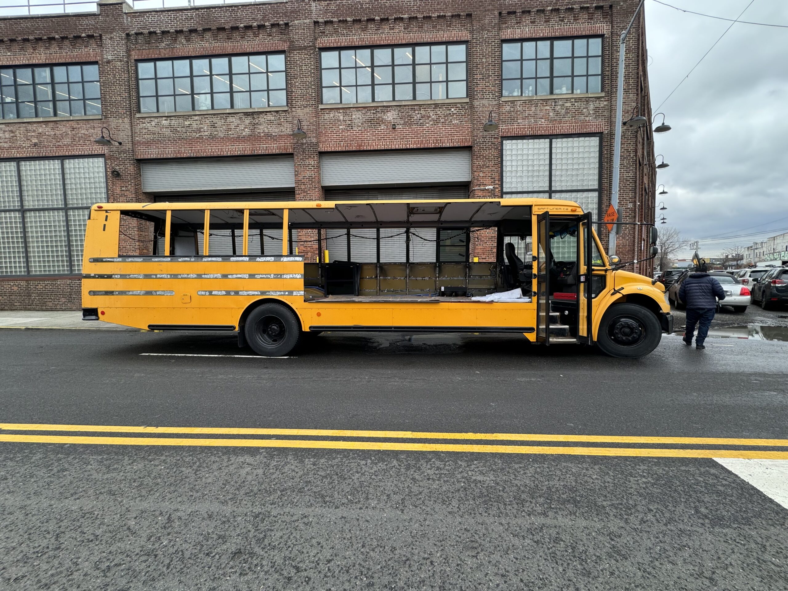 custom vehicle pop-up fabrication and mobile buildout - united way bookmobile programming unit