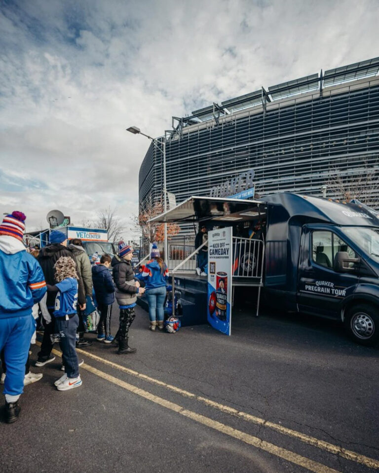 mobile tour promo van Nvs visuals experiential event fabrication superbowl visuals