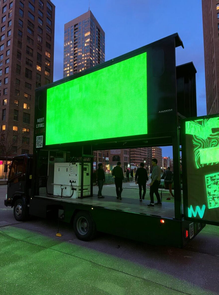 Led Truck Stage Pop Up Experiential LED stage truck for rent Branded experiential campaign pop-up