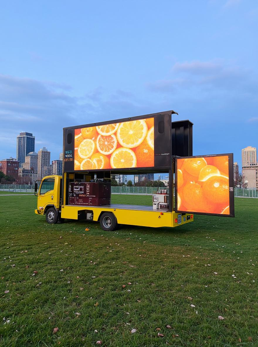LED stage truck for rent Branded experiential campaign pop-up