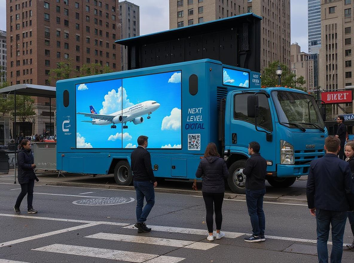 LED stage truck for rent Branded experiential campaign pop-up