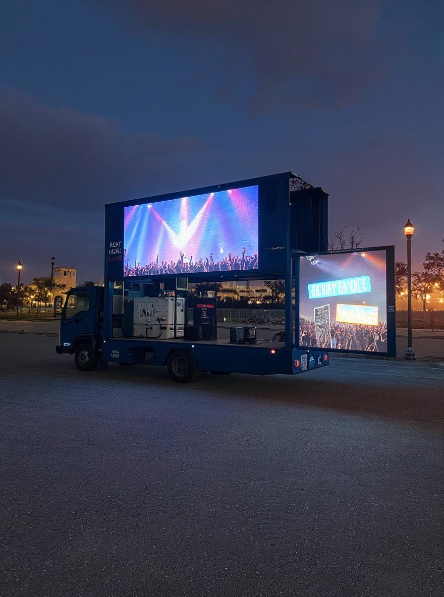 LED-truck-stage-pop-up-experiential-9 LED stage truck for rent Branded experiential campaign pop-up