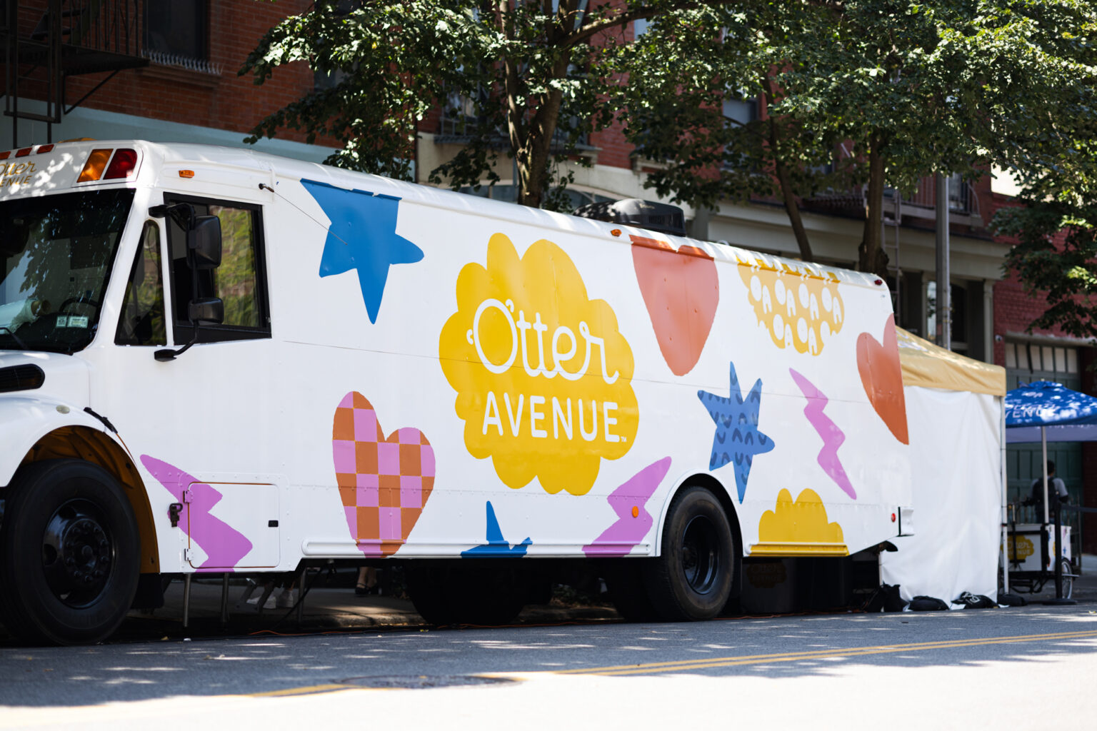 Otter School Bus Pop Up Nvs school bus pop up fabrication event graphics kids activation nvs visuals