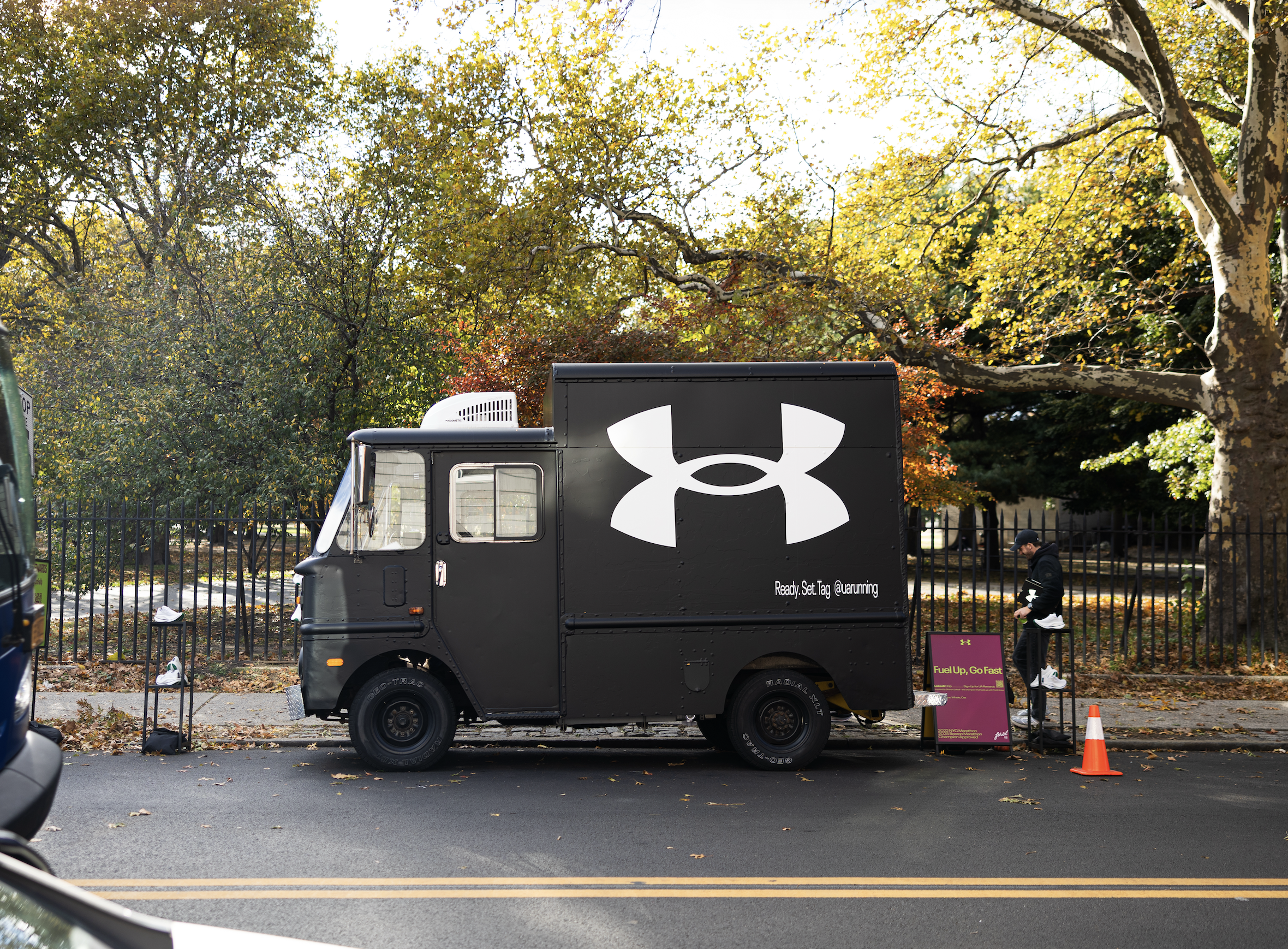 Vintage ice cream truck activation for under armor coffee pop up