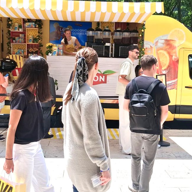 Lipton Iced Tea mobile sampling truck at Bryant Park for National Iced Tea Day by NVS Visuals, photo 01