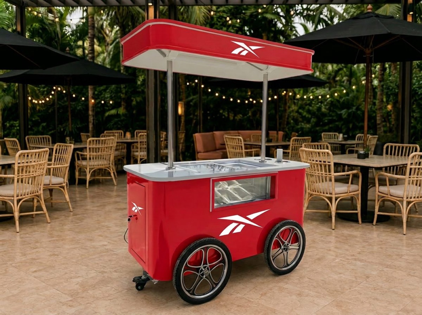 Sampling Carts Fleet Hero Branded sampling cart activation, vend-only and fully brandable