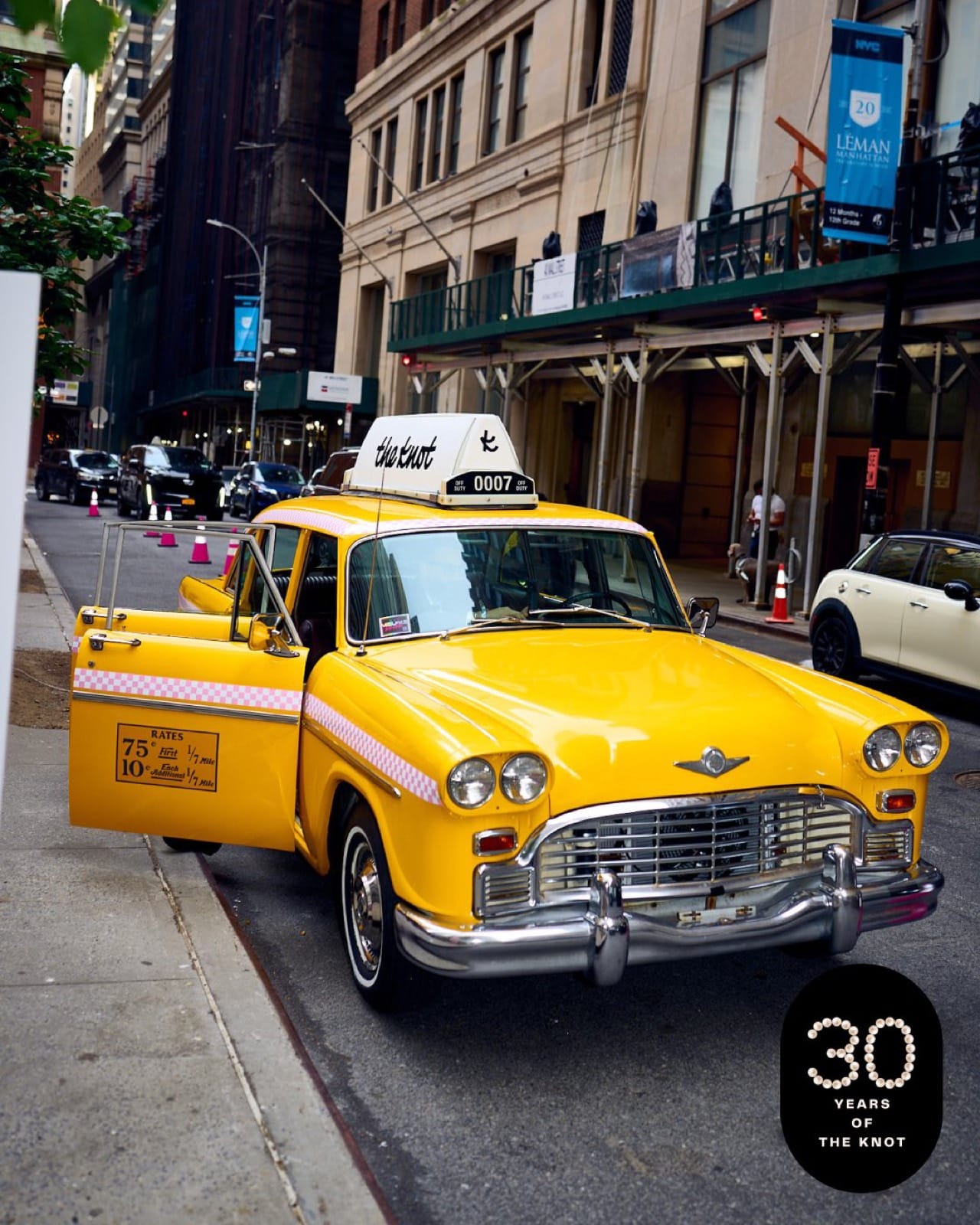 The Knot Gala Branded Checker Cab Yellow Checker cab branded with The Knot topper for the 30th anniversary gala