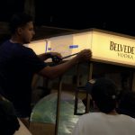 Installing the Belvedere Vodka lightbox sign