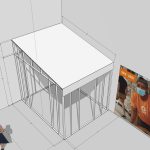 NVS Visuals structural model of the freestanding CARE Package tent for the High Line Nine pop-up
