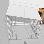 NVS Visuals structural model of the freestanding CARE Package tent for the High Line Nine pop-up