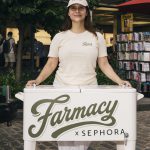 Brand ambassador with the Farmacy branded cart